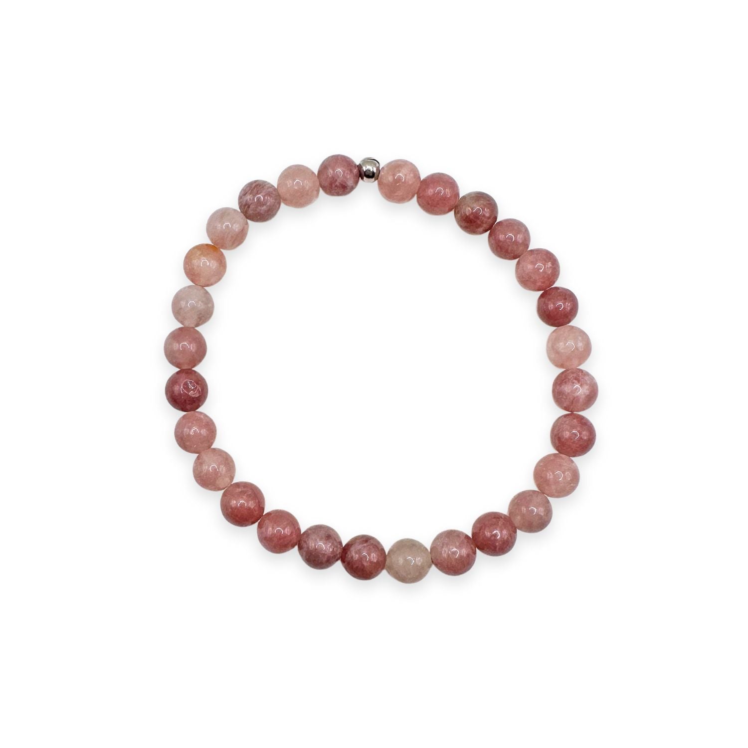 womens beaded bracelet in 6mm lepidolite from Featherly