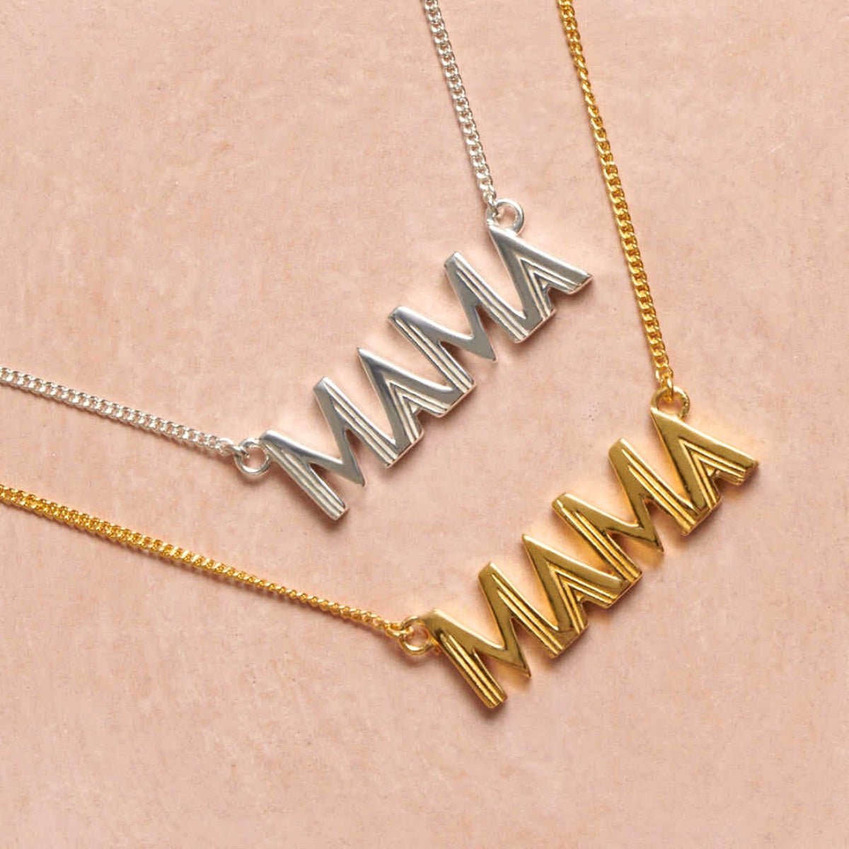 Featherly mama necklace in  both 925 sterling silver and gold