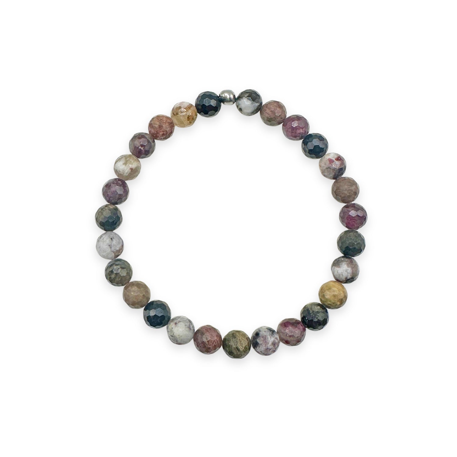 womens beaded bracelet in 6mm faceted mixed tourmaline from Featherly