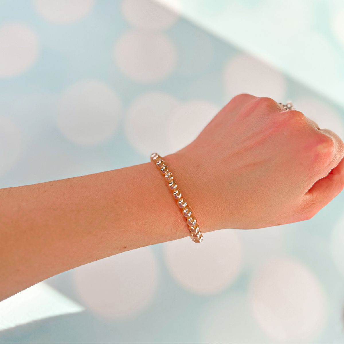 Balance - Champagne Agate Mini Stacker Bracelet