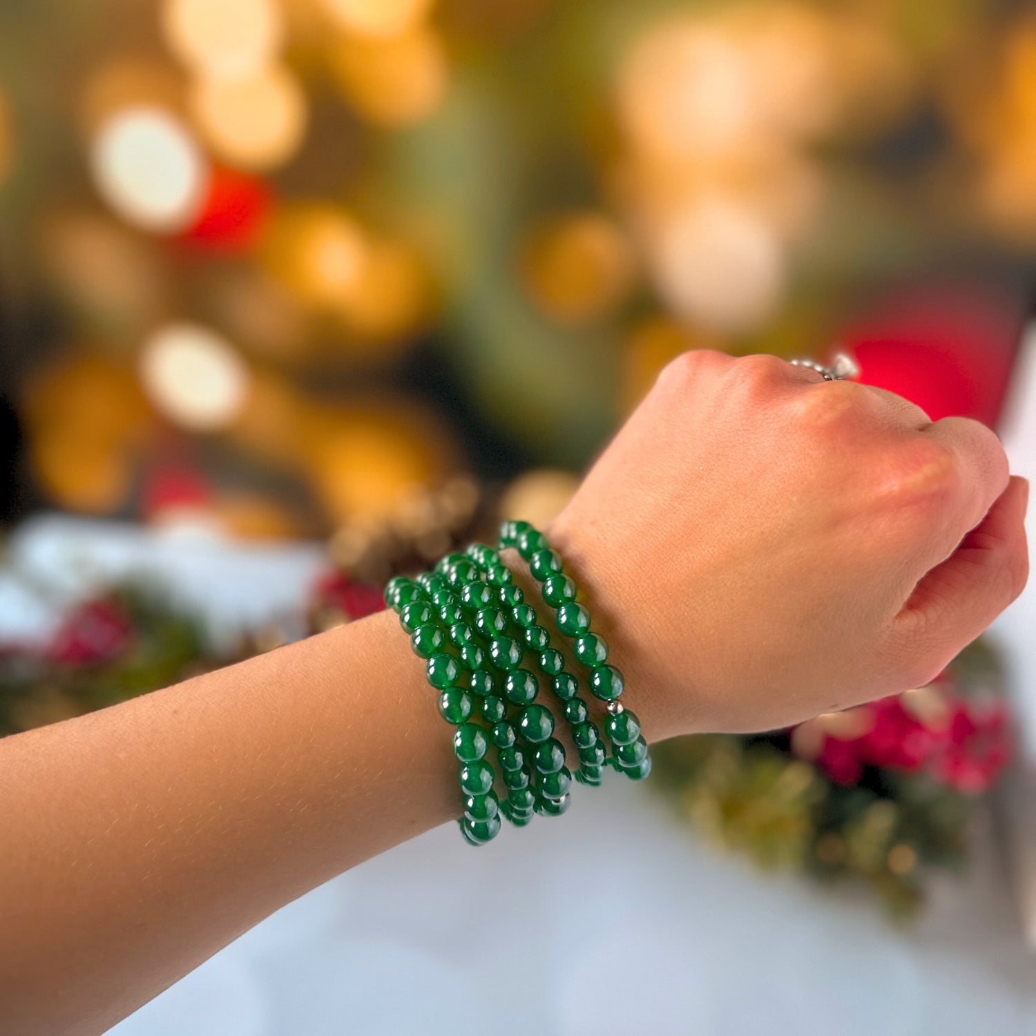 Mystic Green Agate Limited Edition Stacker Bracelet