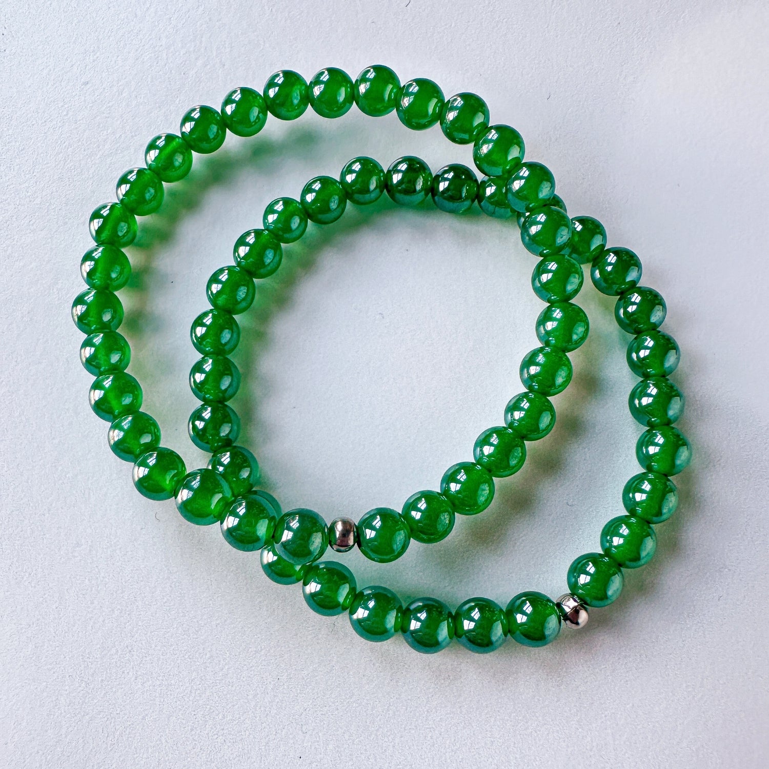 Mystic Green Agate Limited Edition Mini Stacker Bracelet