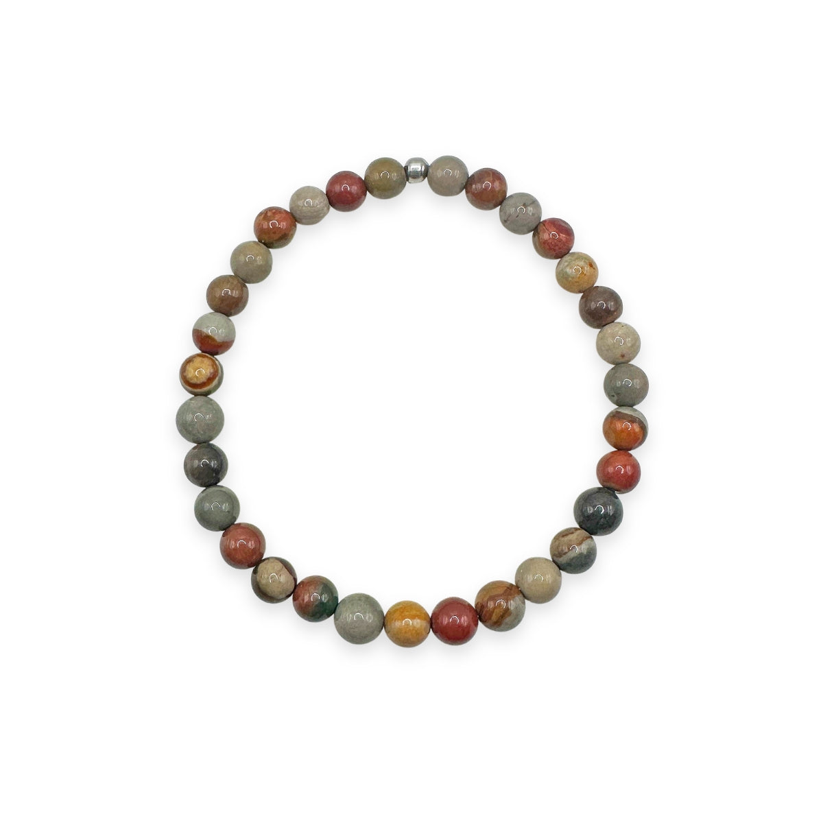 Guy beaded bracelet ocean jasper 6mm mens beaded bracelet