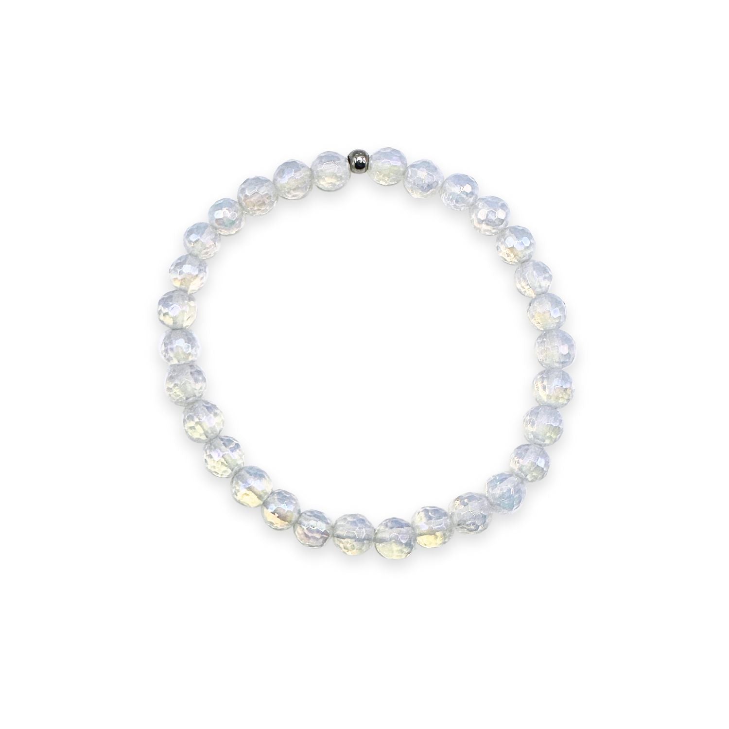 womens beaded bracelet in 6mm mystic opalite from Featherly