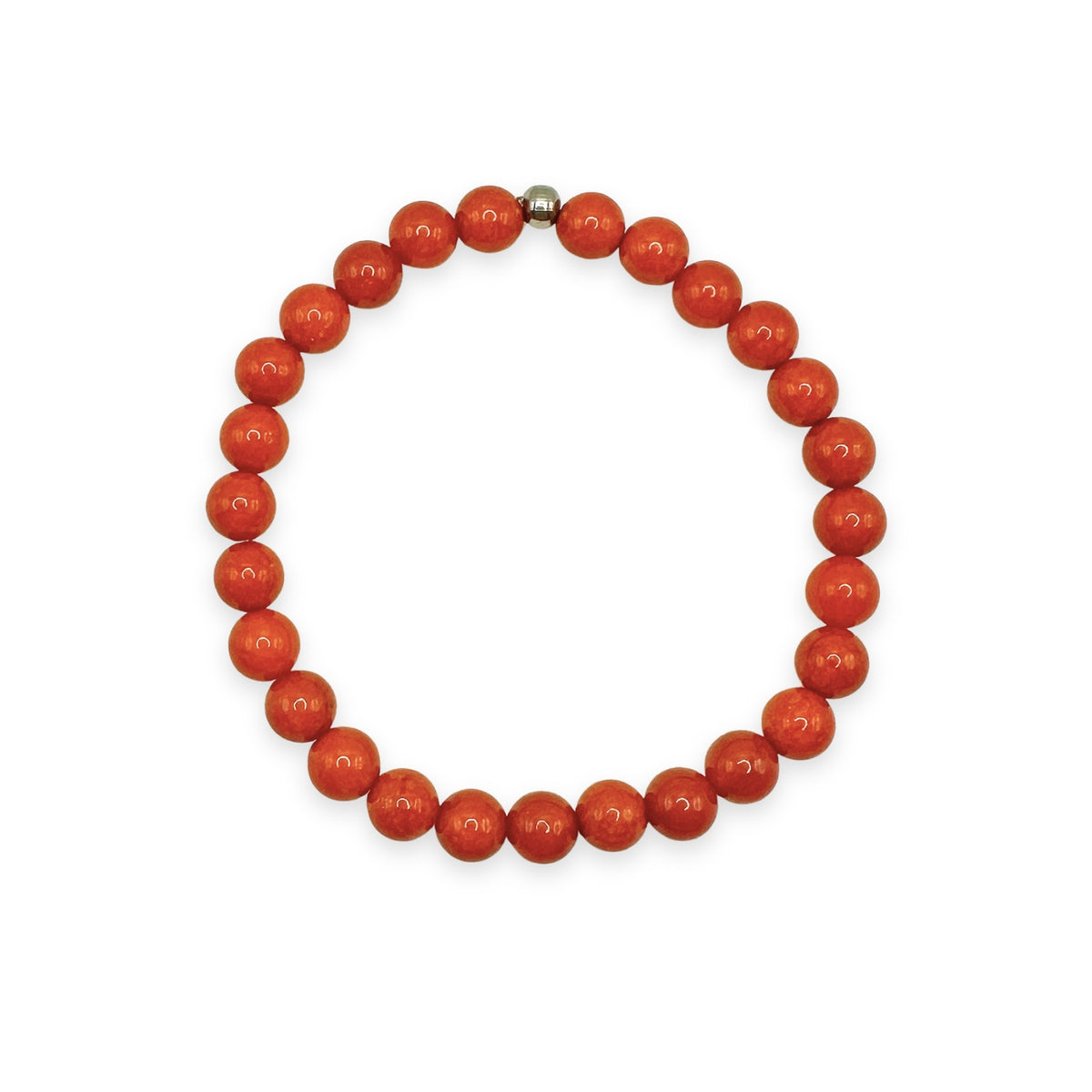 Orange Jade Mini Stacker Bracelet