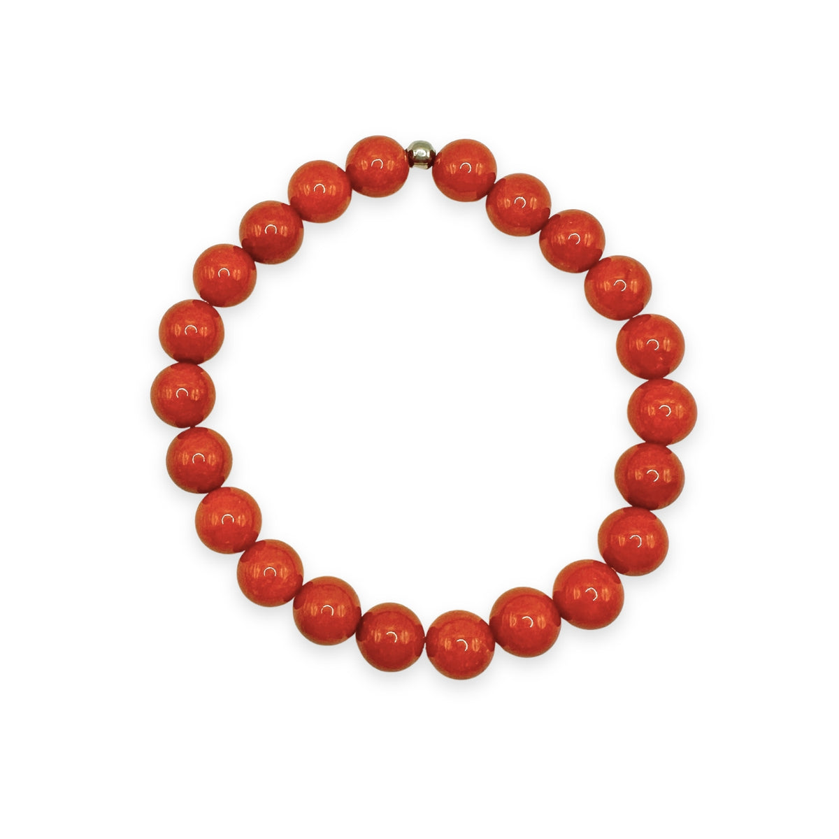 Orange Jade Stacker Bracelet