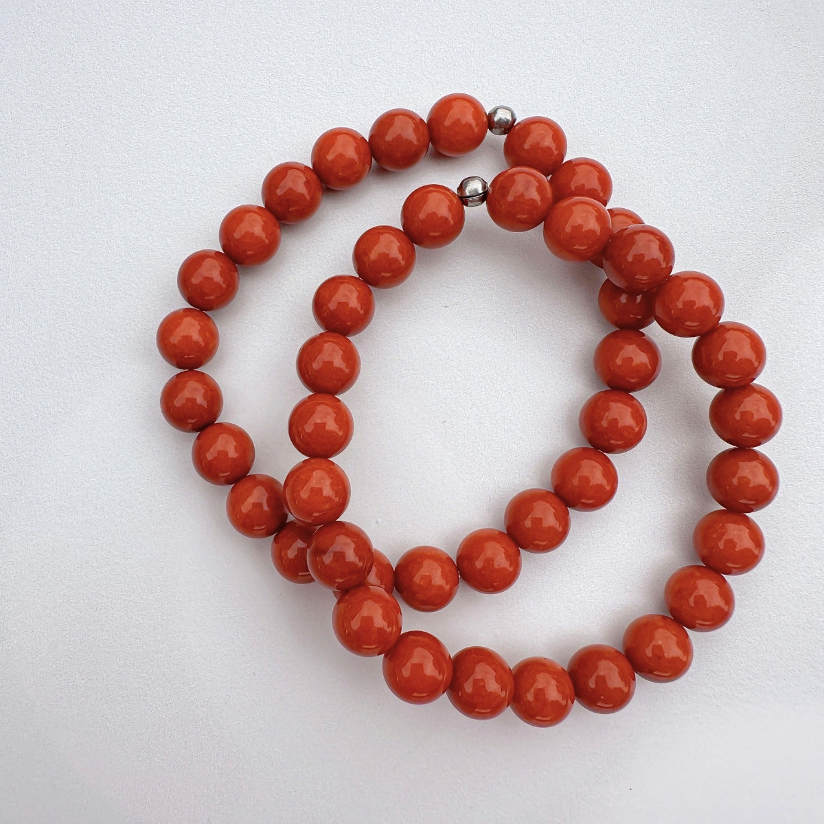 Orange Jade Stacker Bracelet