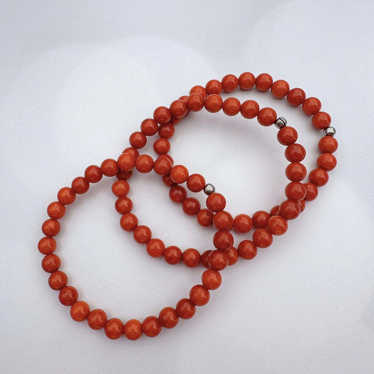 Orange Jade Mini Stacker Bracelet