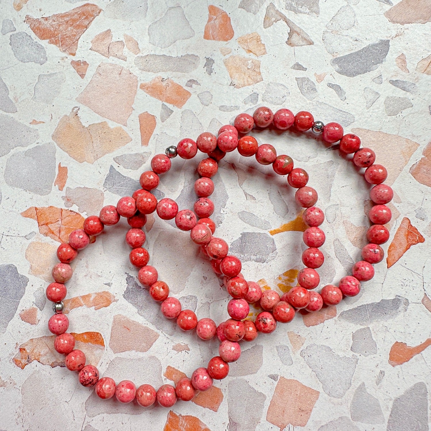 Pink Jasper Mini Stacker Bracelet