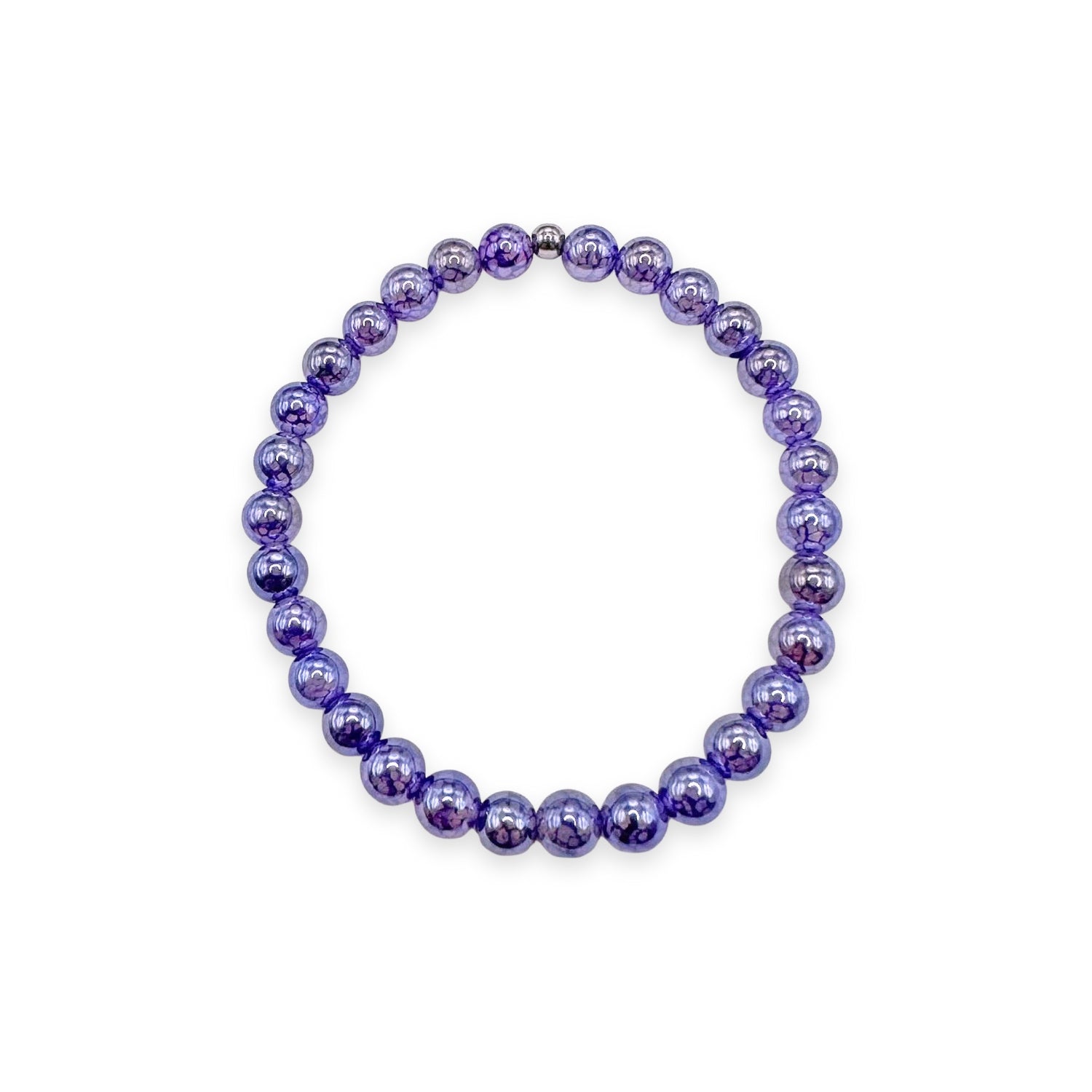 Balance - Mystic Purple Dragon Vein Agate Mini Stacker Bracelet