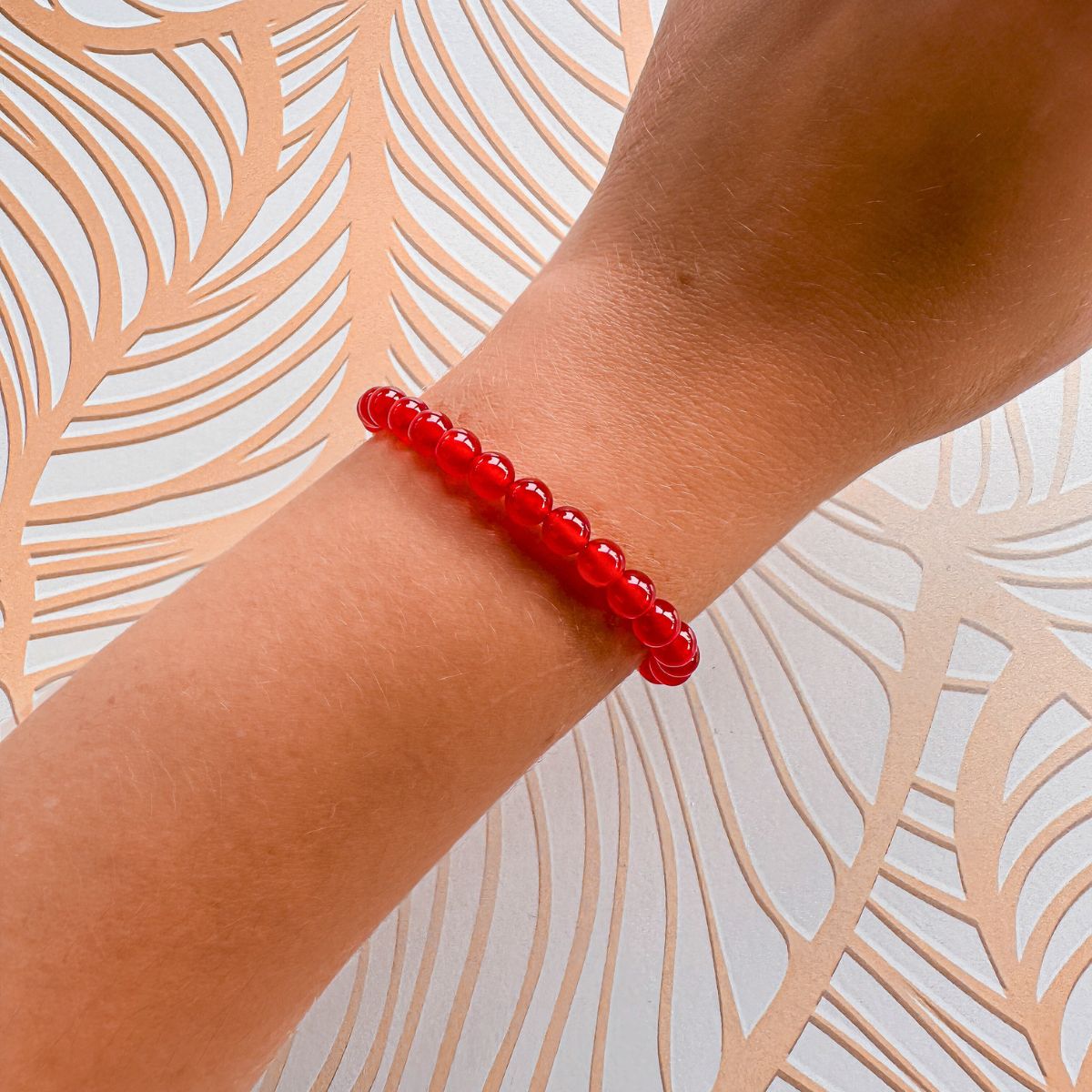 mini stacker bracelet from featherly in red jade