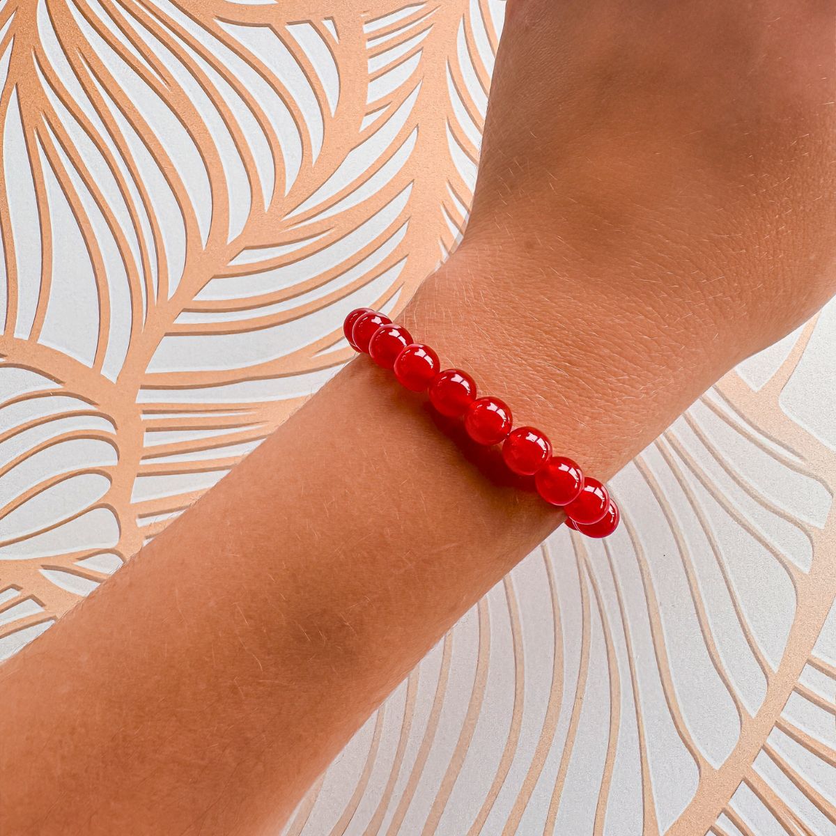 stacker bracelet from featherly in red jade