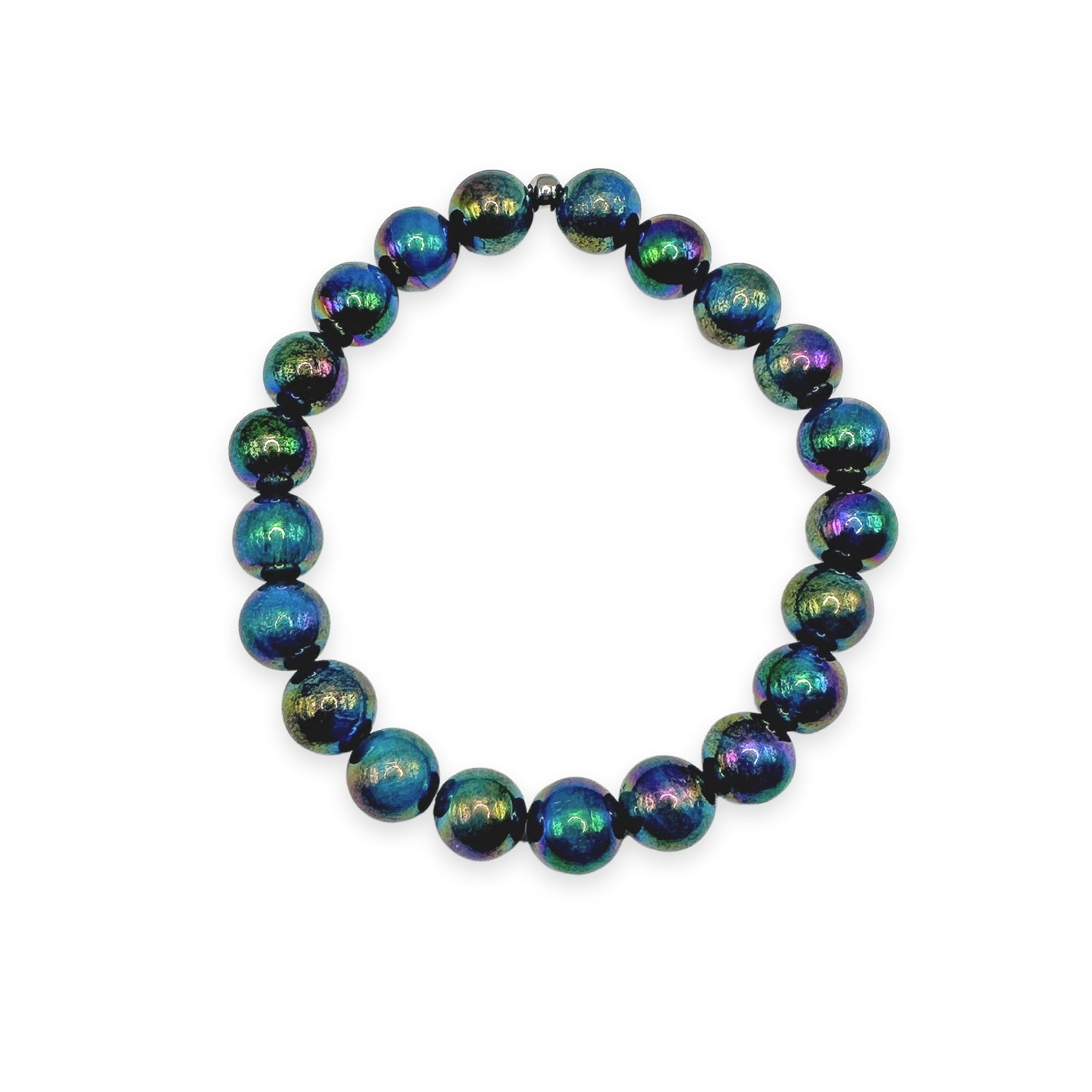 Power & Integrity - Mystic Teal Tiger's Eye Stacker Bracelet