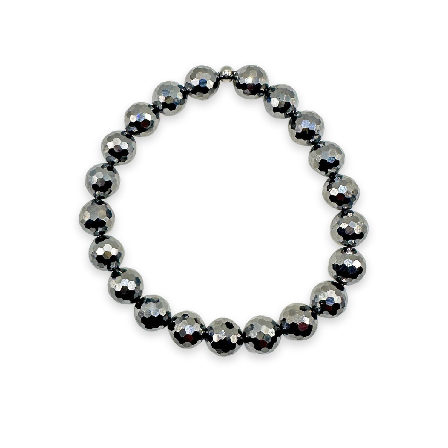 womens beaded bracelet in 8mm terahertz from Featherly