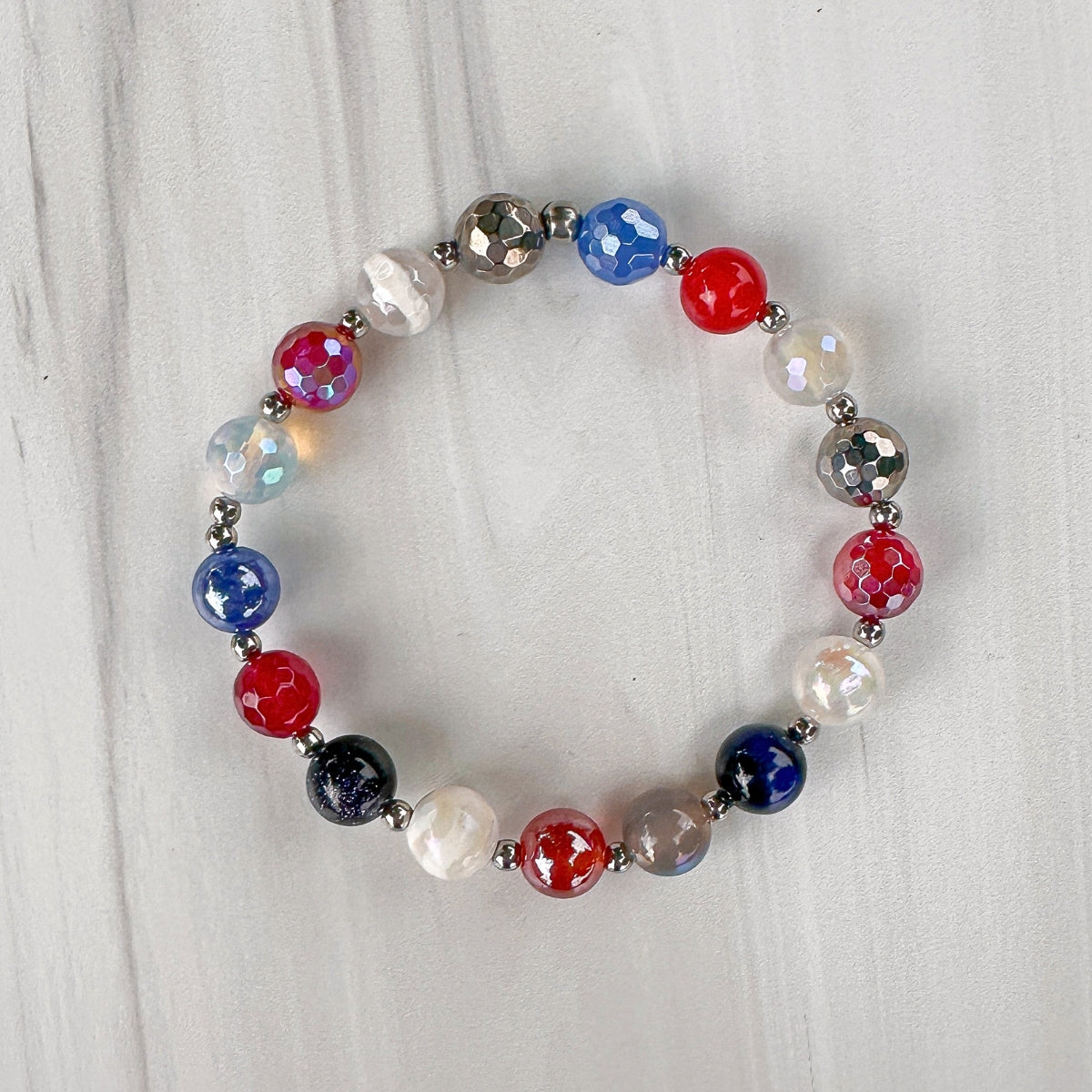 USA Confetti One of a Kind Stacker Bracelet