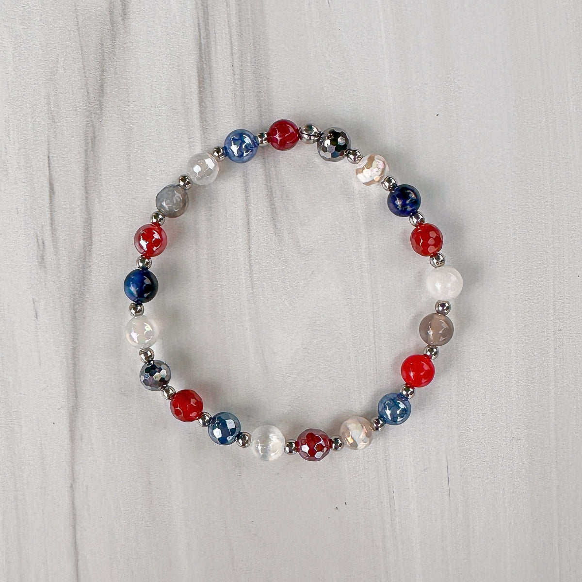 USA Confetti One of a Kind Mini Stacker Bracelet