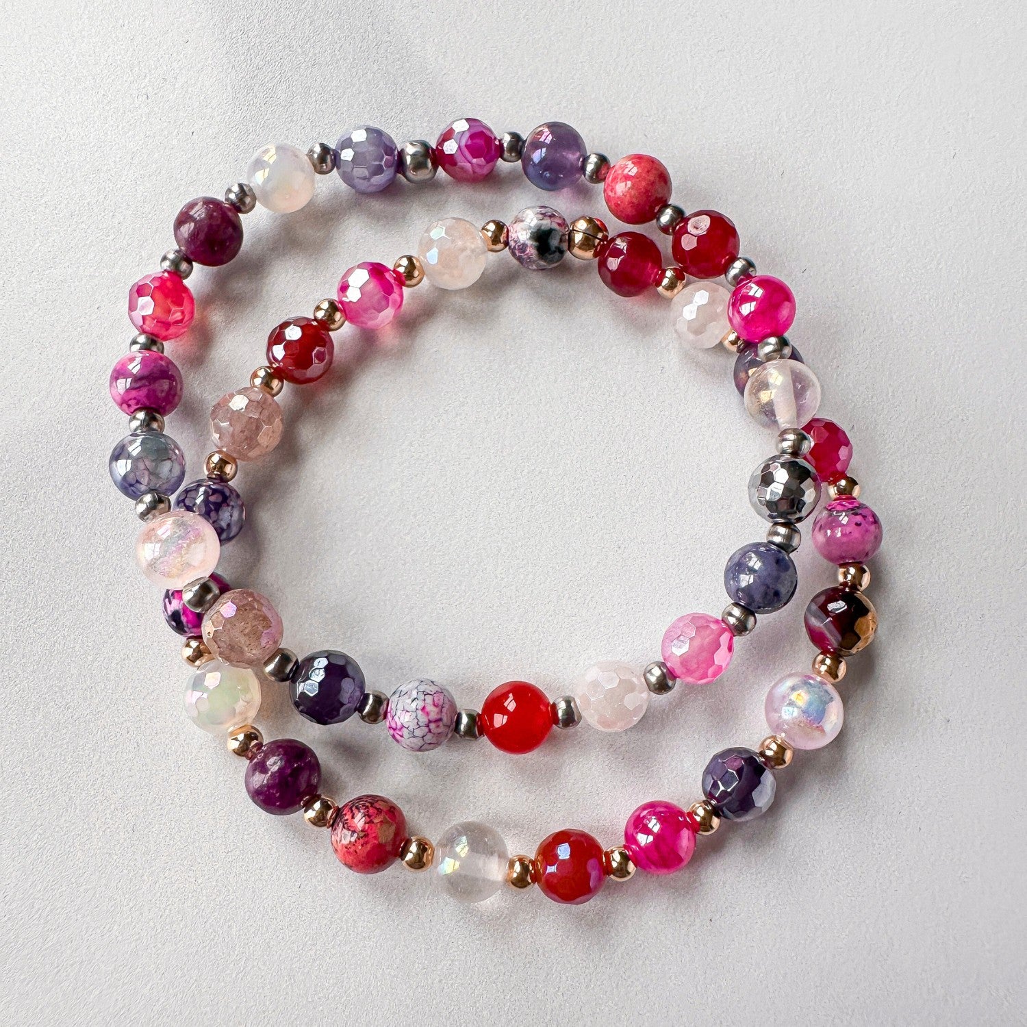 Valentine's Day Confetti One of a Kind Mini Stacker Bracelet