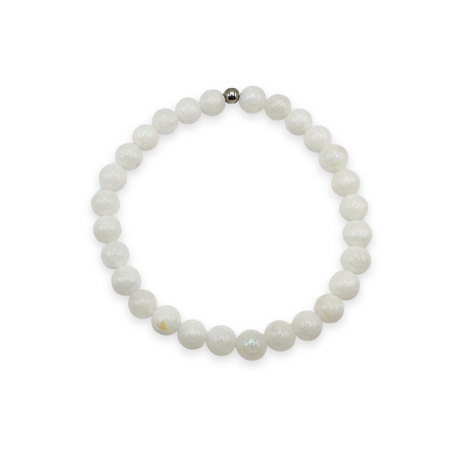 White Jade Mini Stacker Bracelet