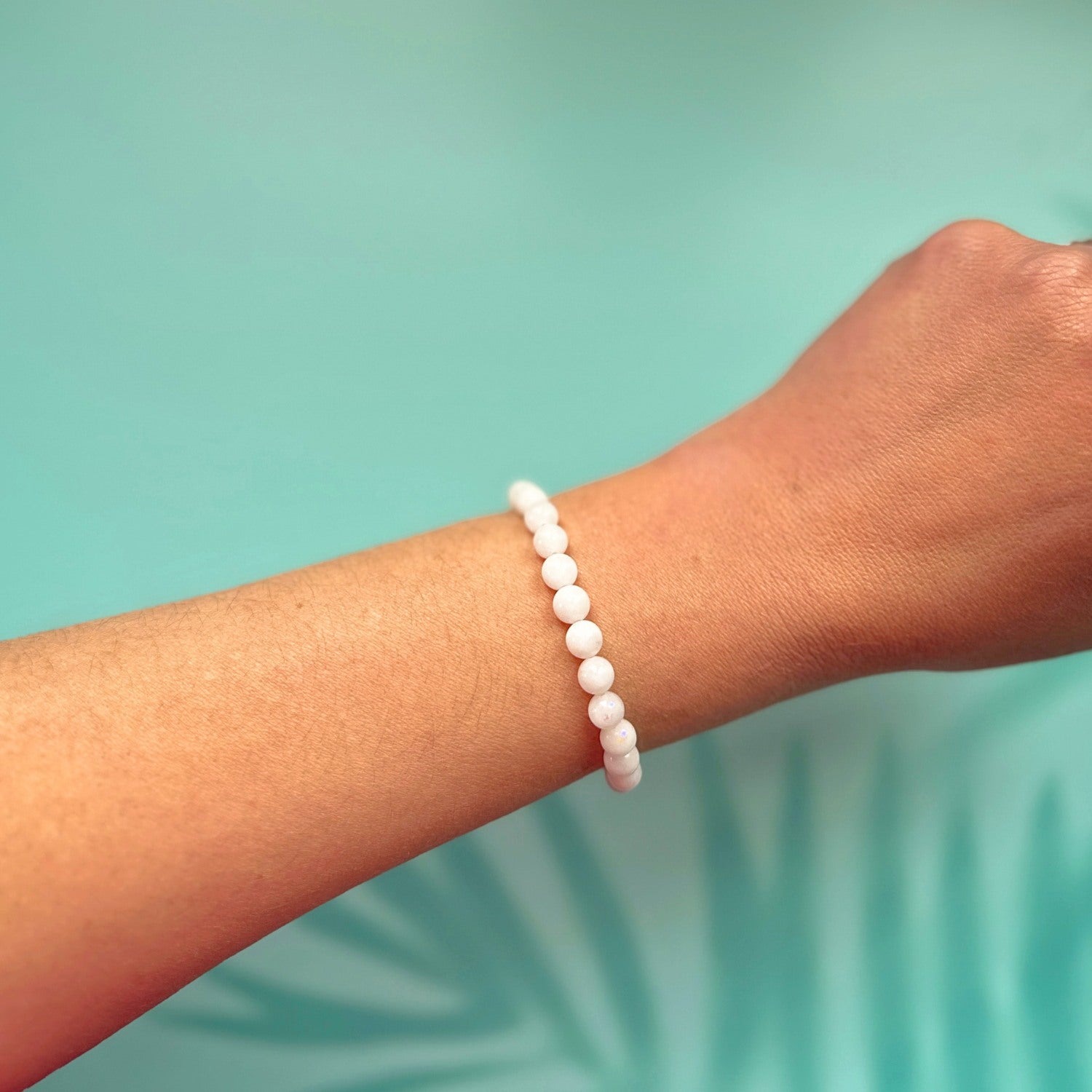 White Jade Mini Stacker Bracelet
