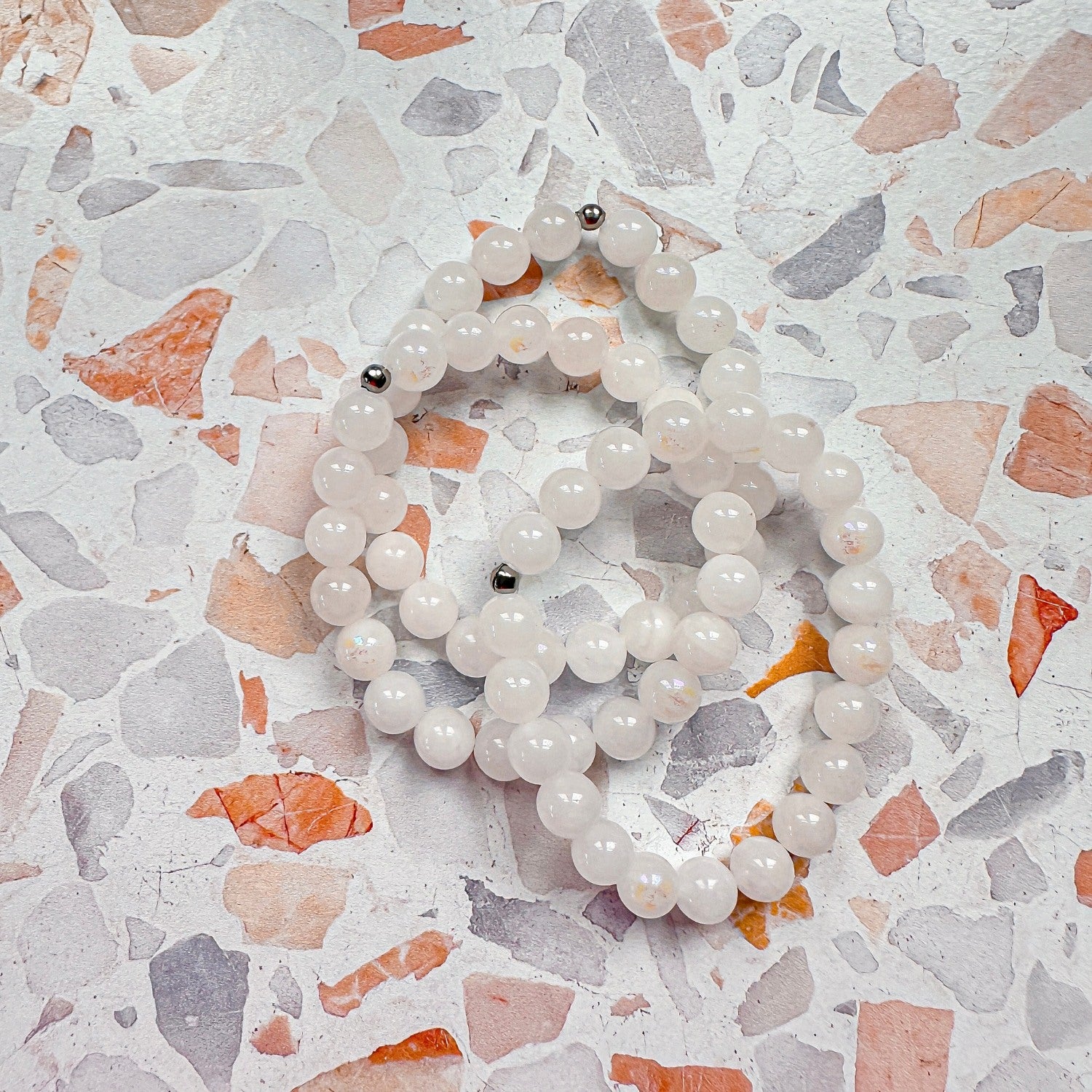 White Jade Stacker Bracelet