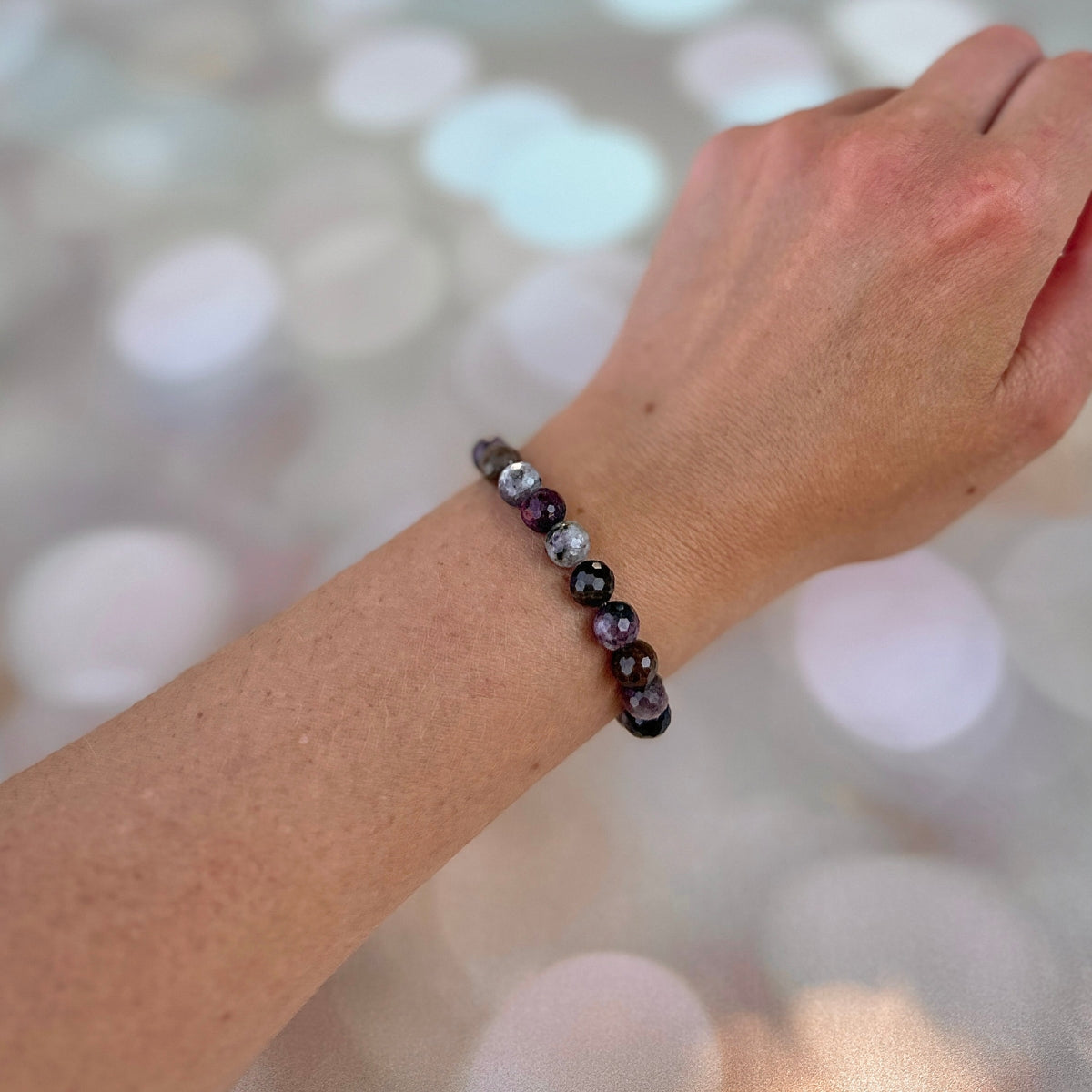 Mixed Tourmaline Faceted Stacker Bracelet