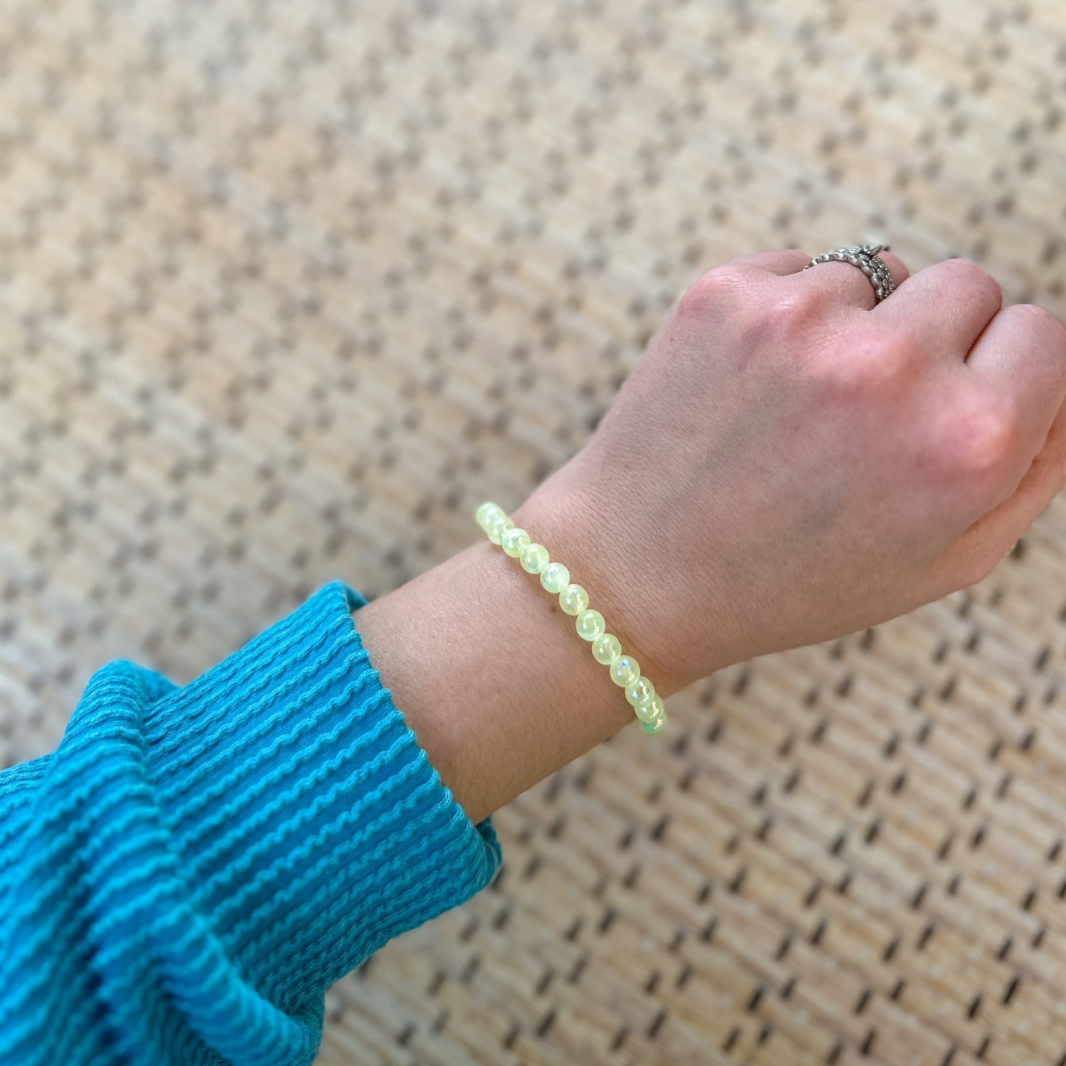 Mystic Yellow Selenite Mini Stacker Bracelet