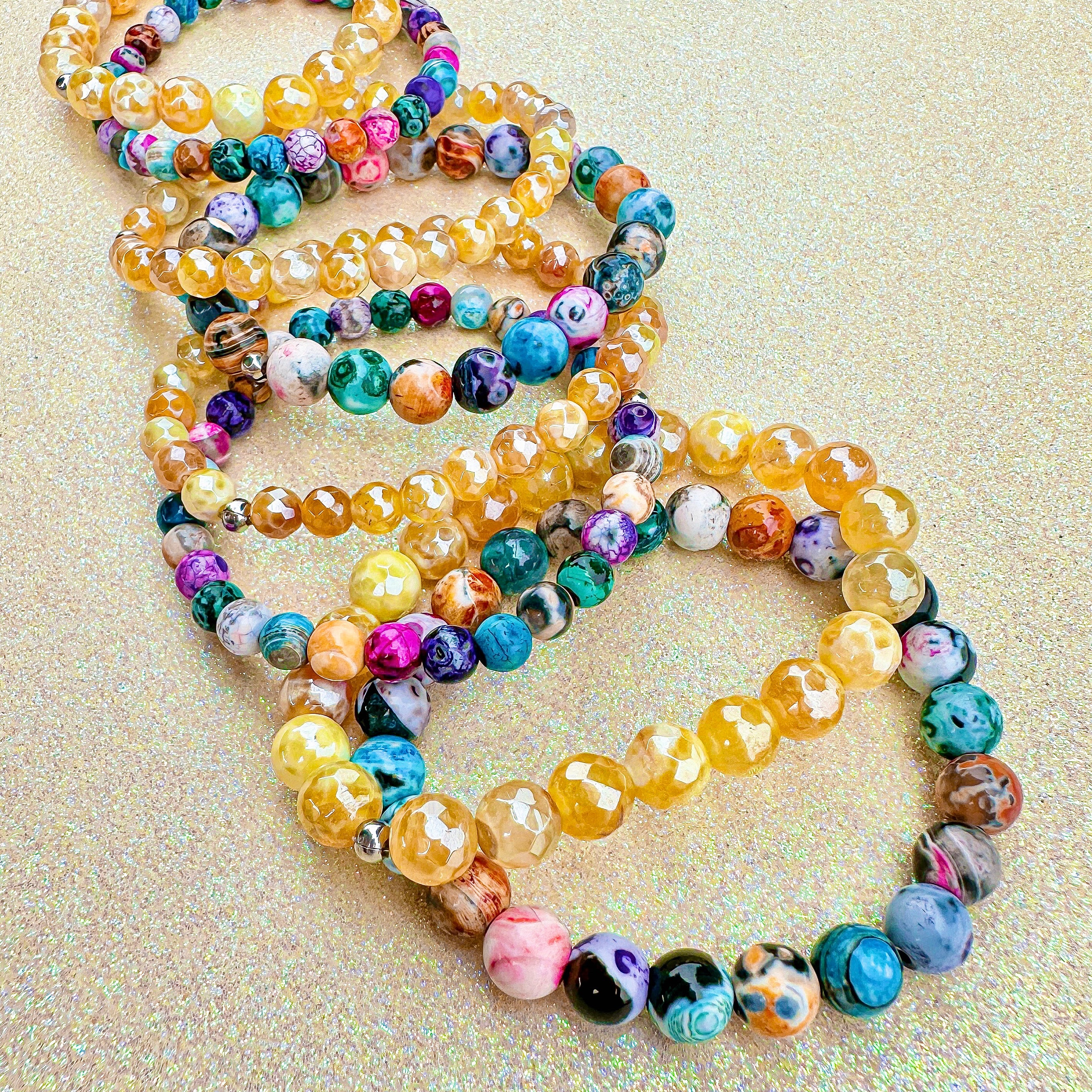 Balance - Rainbow Agate Stacker Bracelet