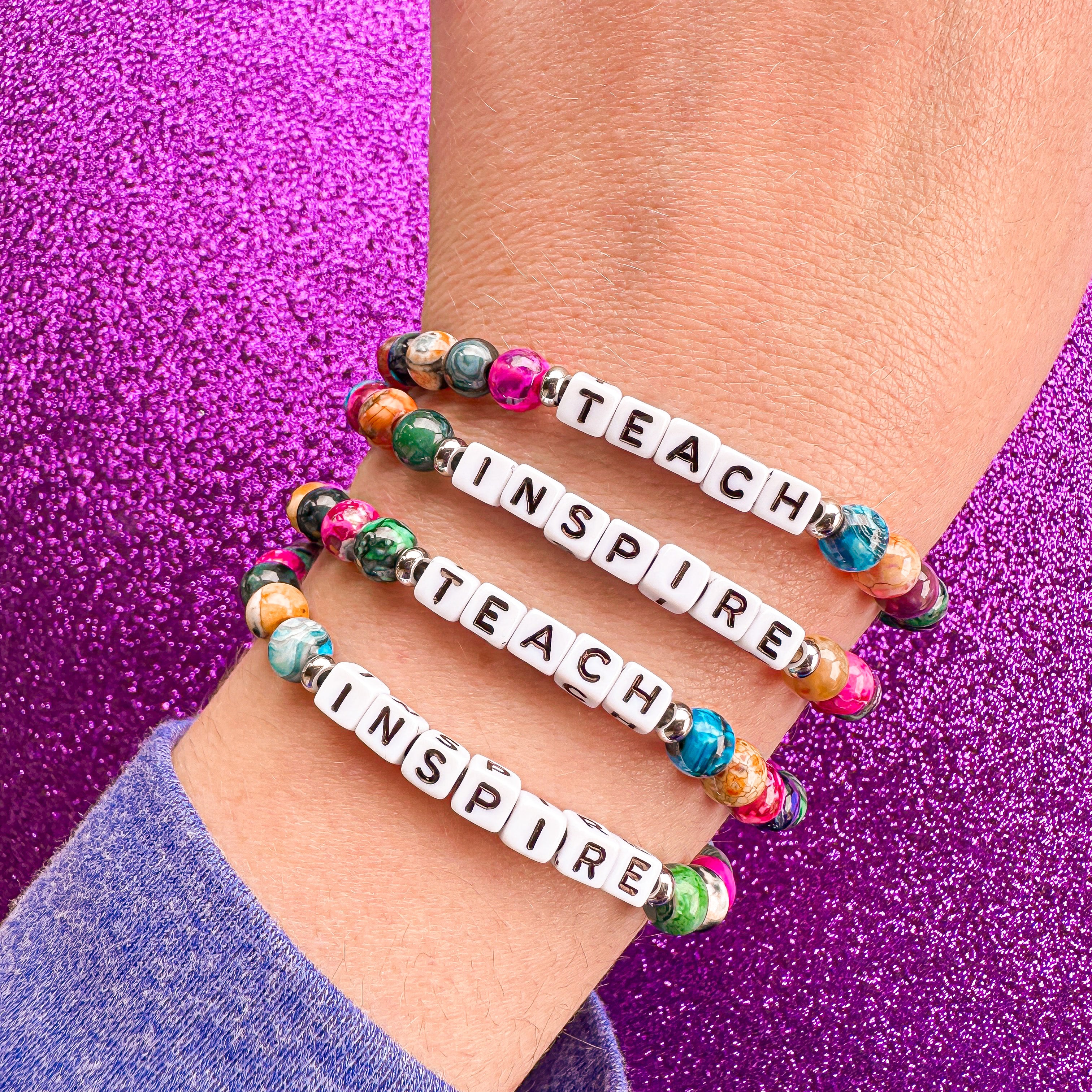 Teacher Appreciation - Inspire Multicolor Agate Bracelet