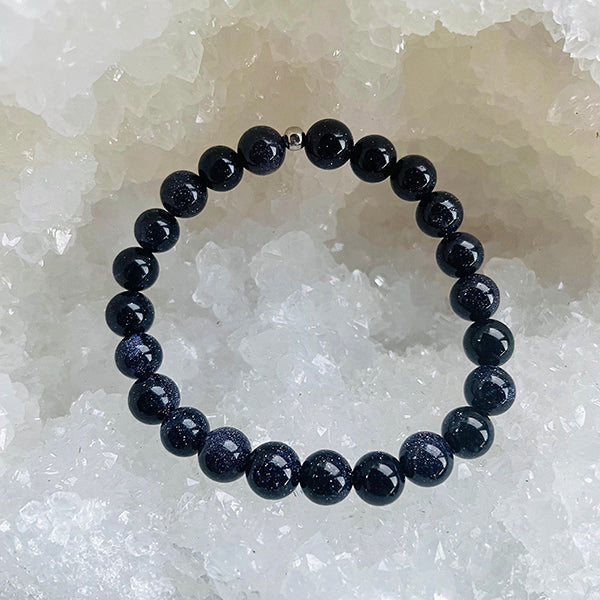 Navy Goldstone Stacker Bracelet