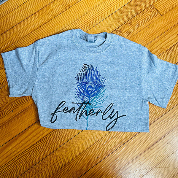 Featherly Vibes Dark Gray T-Shirt