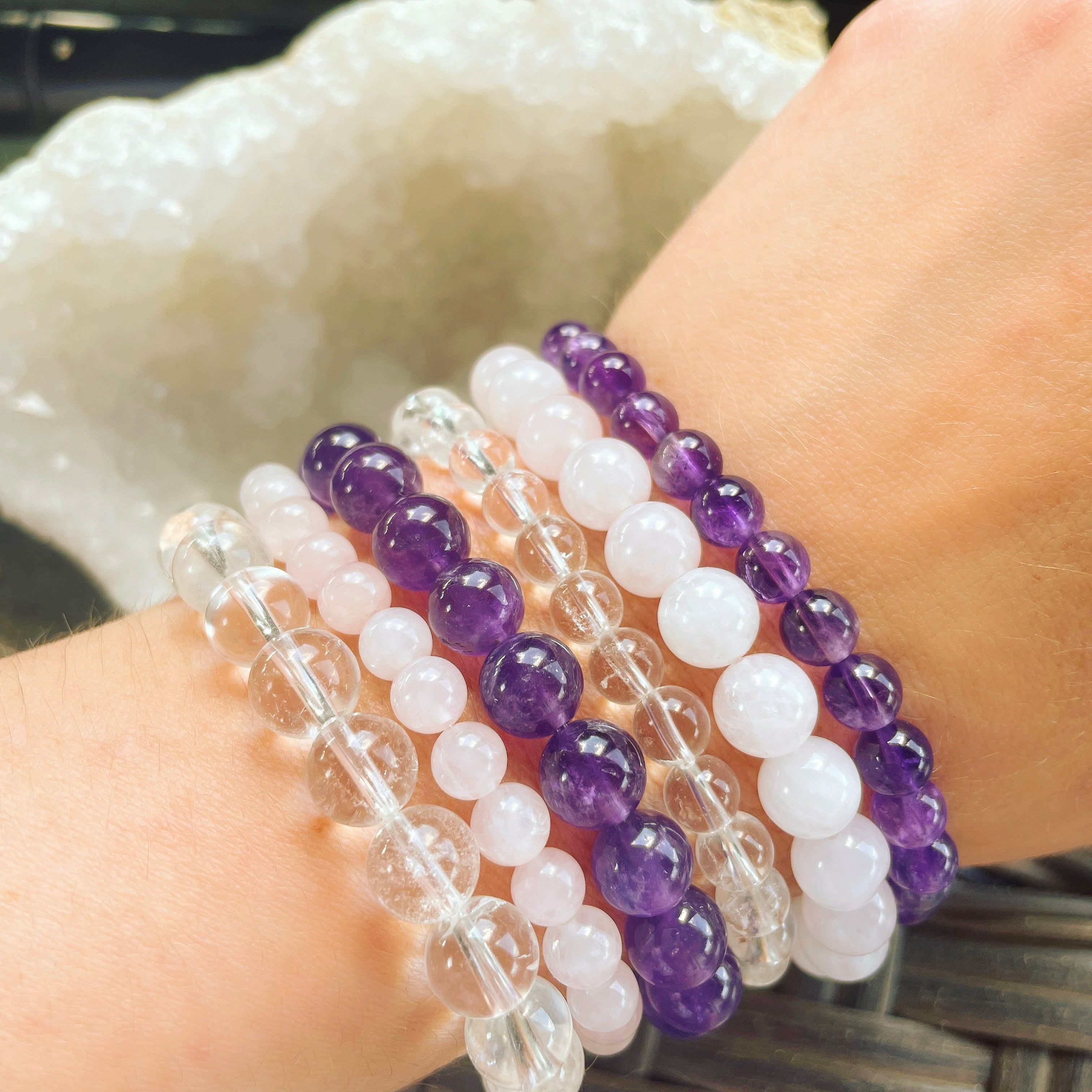 Serenity & Spiritual Growth - Amethyst Mini Stacker Bracelet