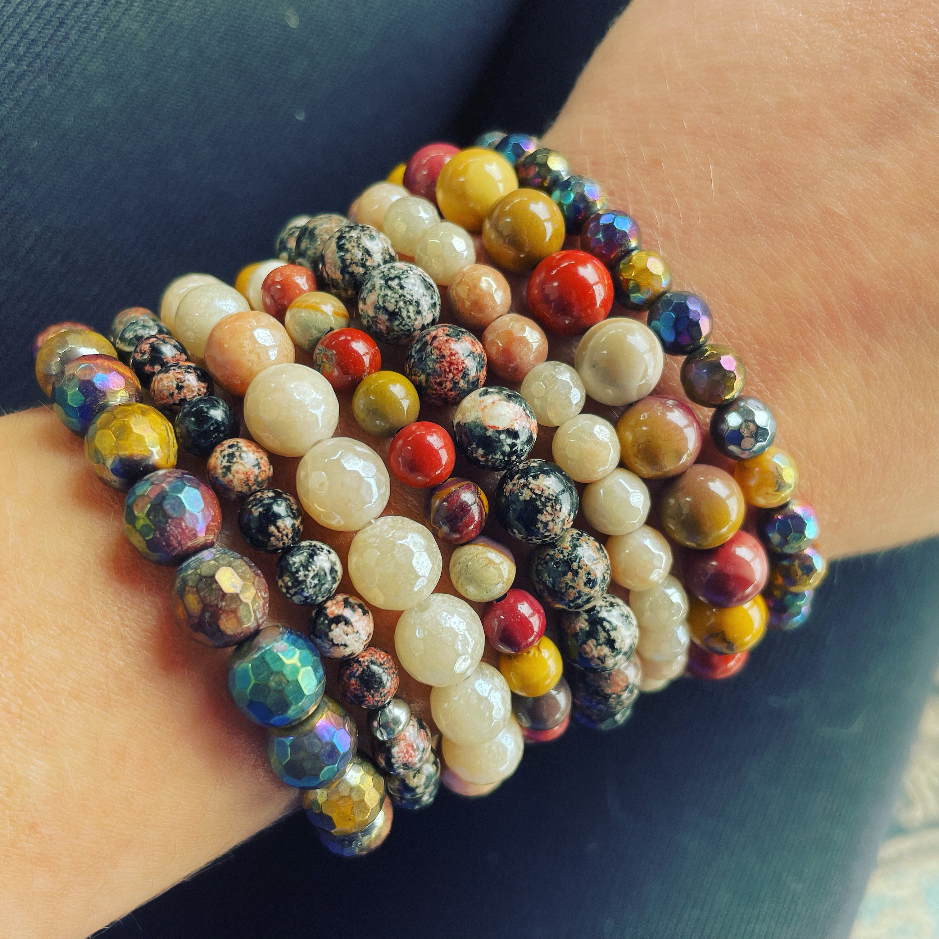 Flexibility & Youthfulness - Mookaite Mini Stacker Bracelet