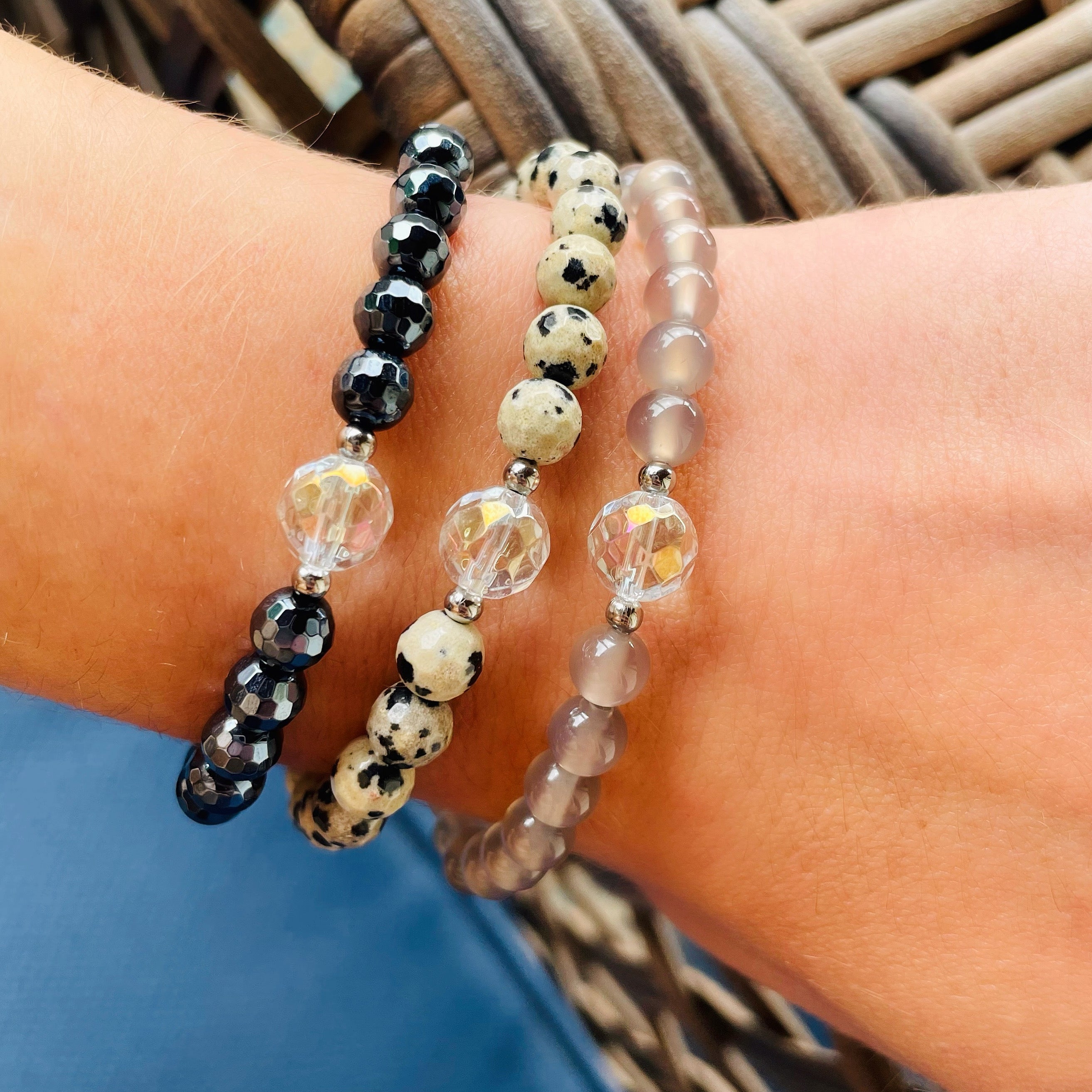 Good Vibes - Black Onyx Faceted Mini Zest Bracelet