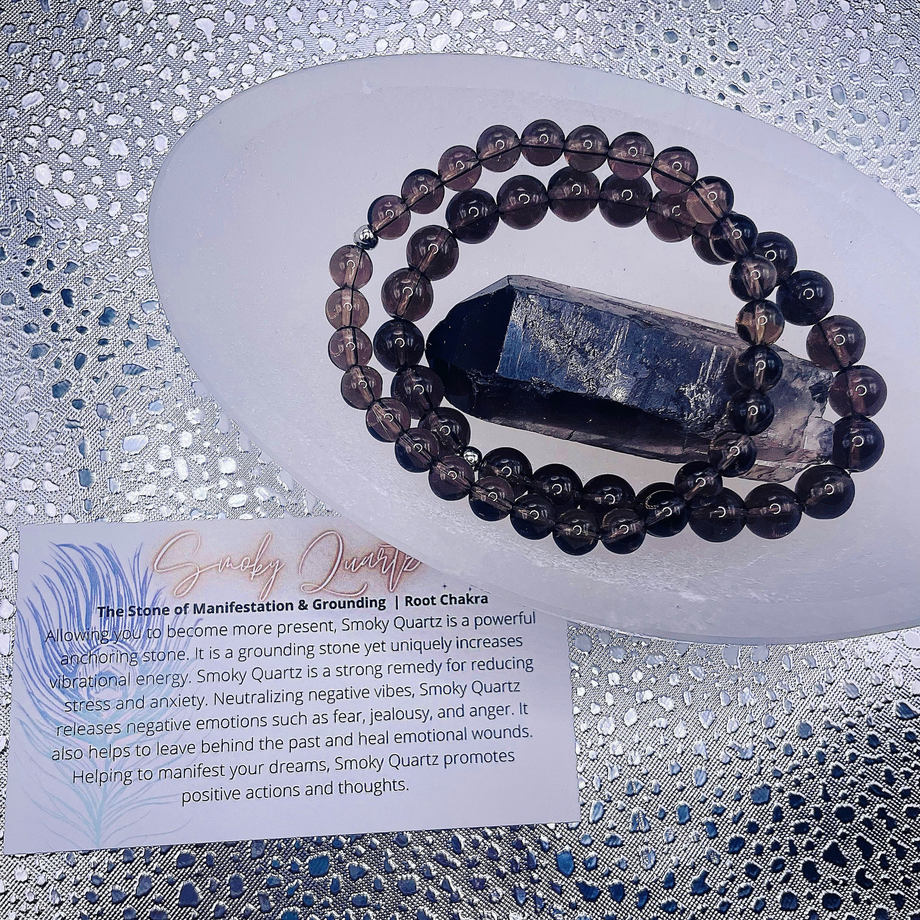 Manifestation & Grounding - Smoky Quartz Stacker Bracelet