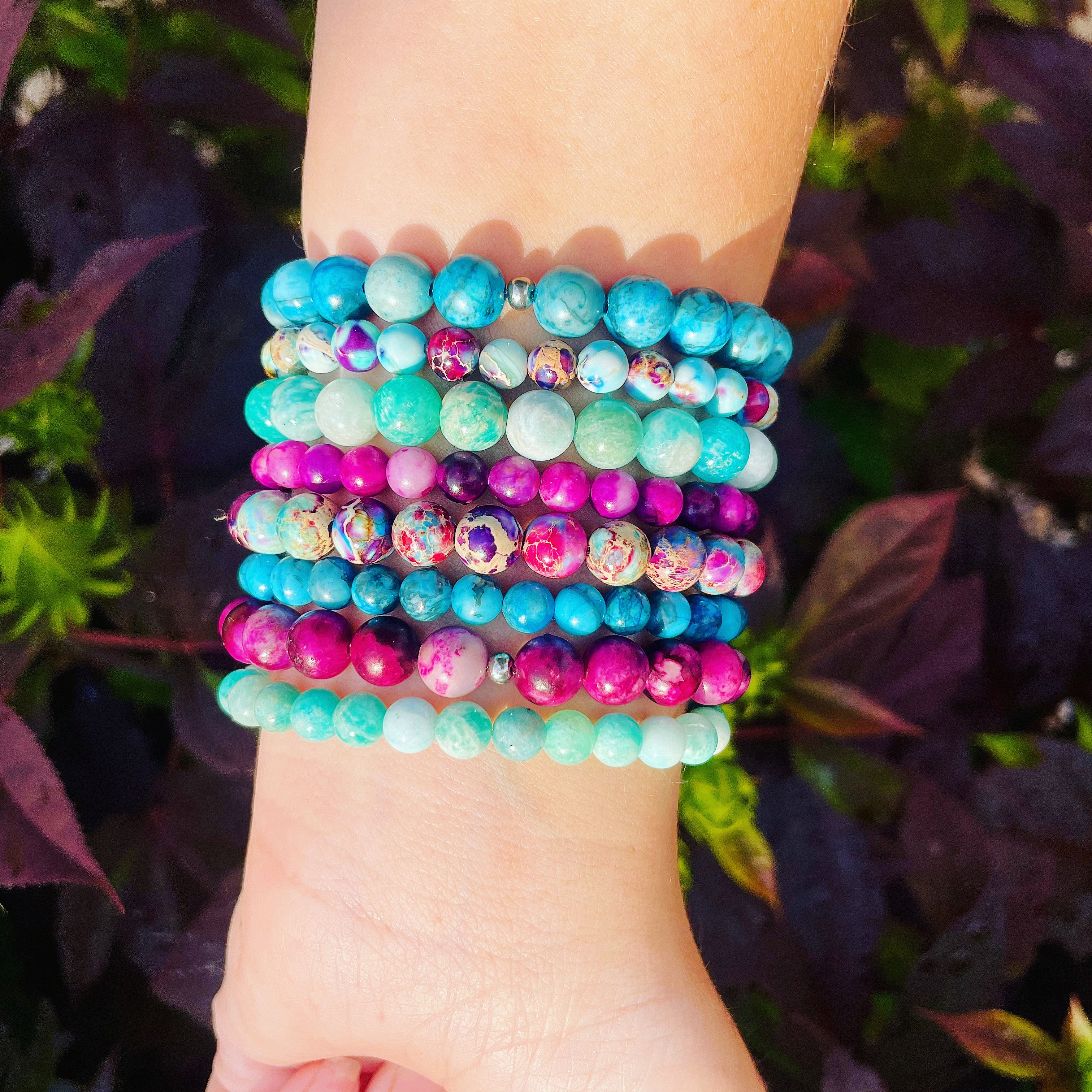 Courage & Truth - Mixed Amazonite Stacker Bracelet