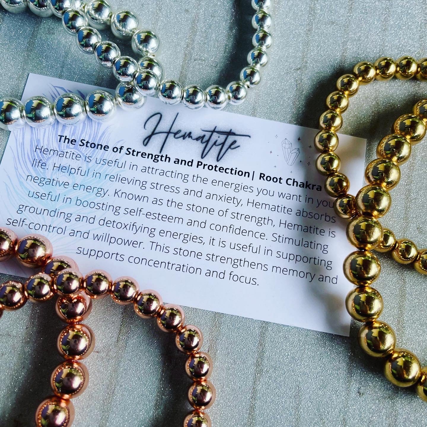 Golden Hematite Bracelet For Stress Relief and Confidence