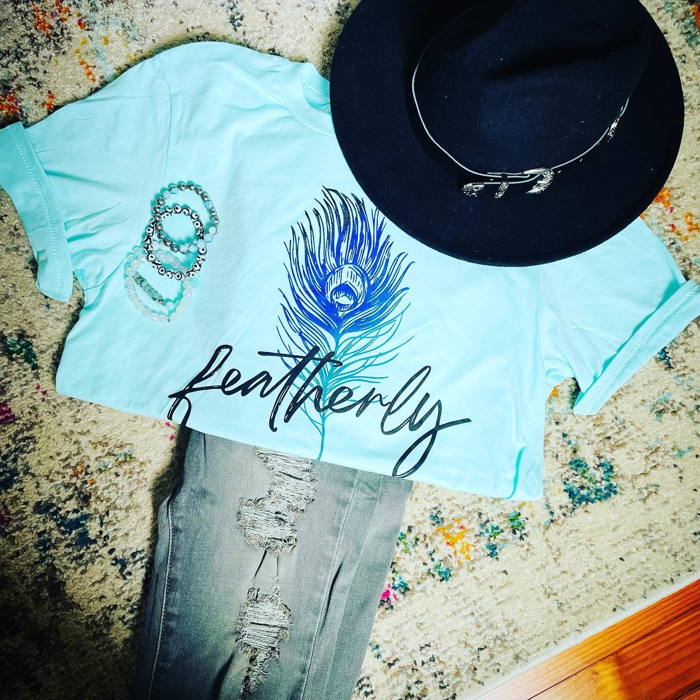 Featherly Teal Ice T-Shirt