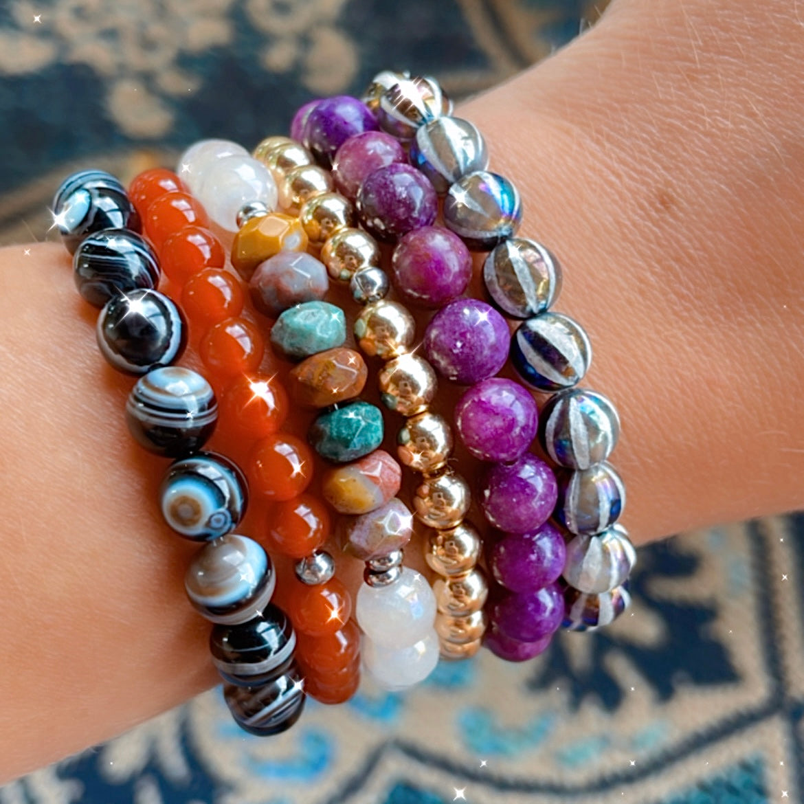 Boldness & Courage - Carnelian Mini Stacker Bracelet