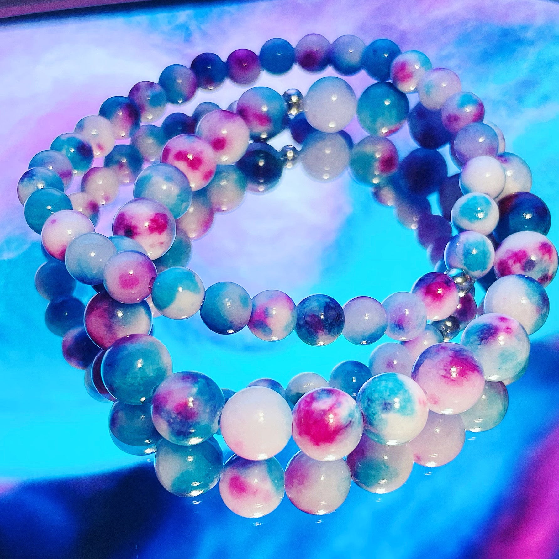 Love & Happiness - Cotton Candy Jade Stacker Bracelet